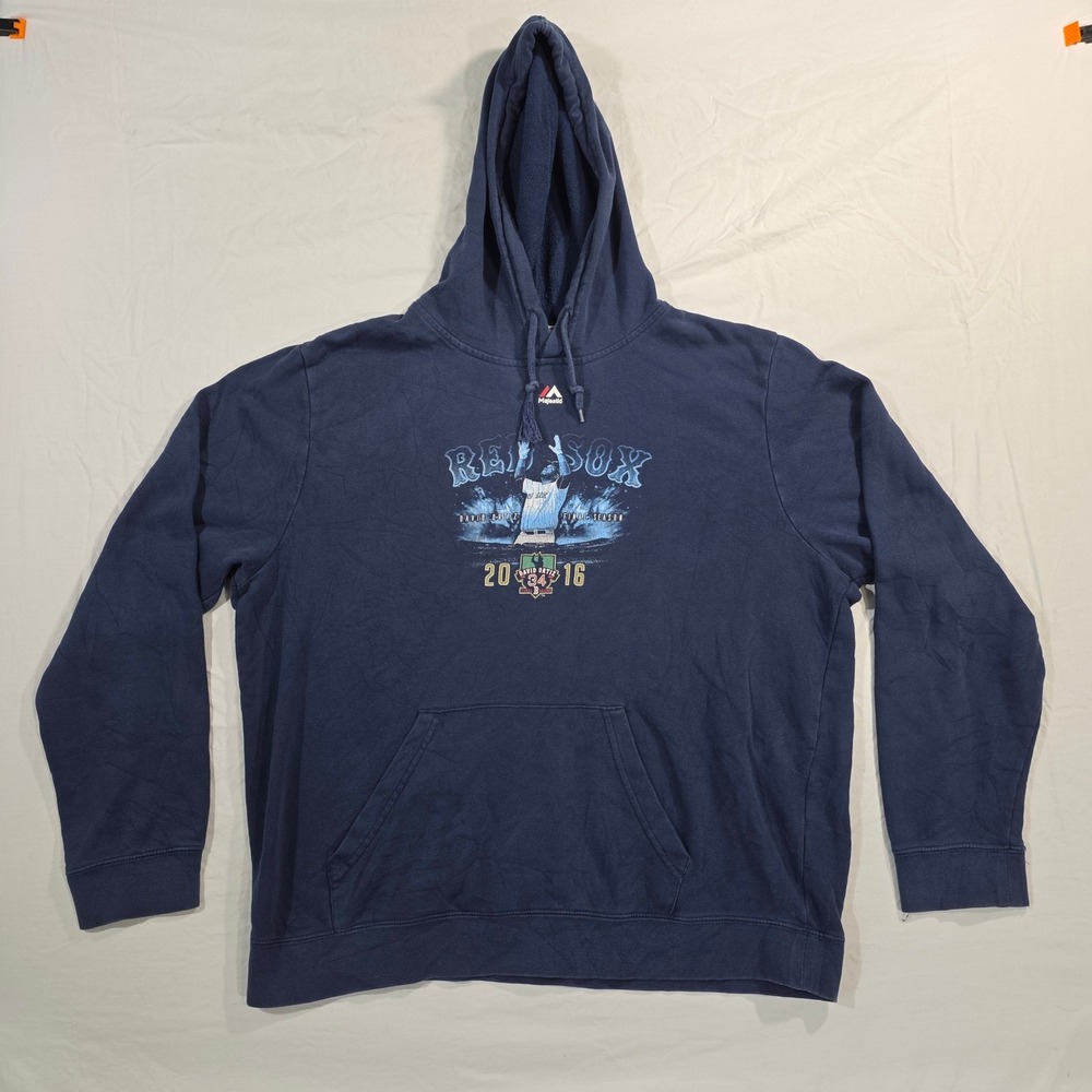 Majestic David Ortiz Big Papi 2016 Farewell Season Boston Red Sox Hoodie Mens XL